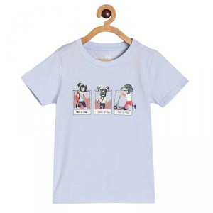 Miniklub Knit T-Shirt - Blue, 3-4yr